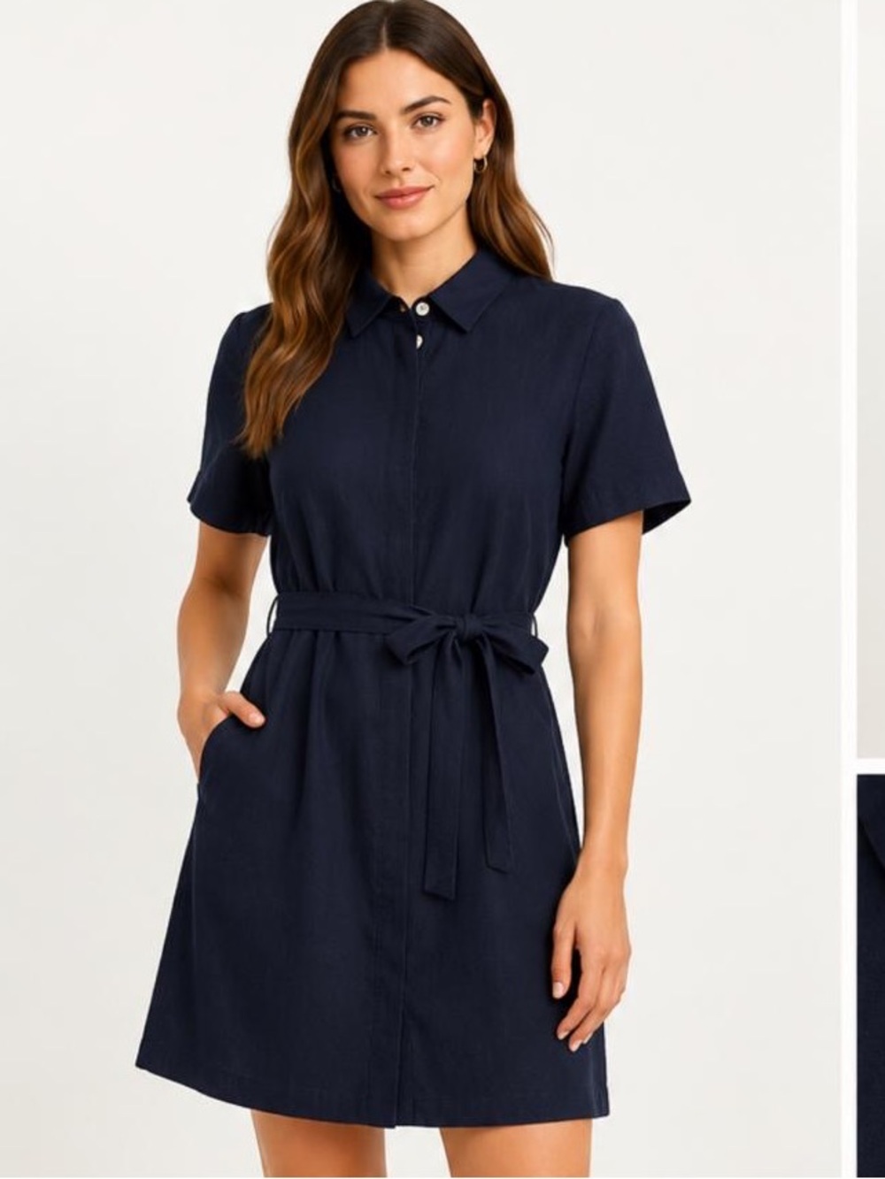 Nicole Miller Black Short-Sleeve Shirt Mini Dress